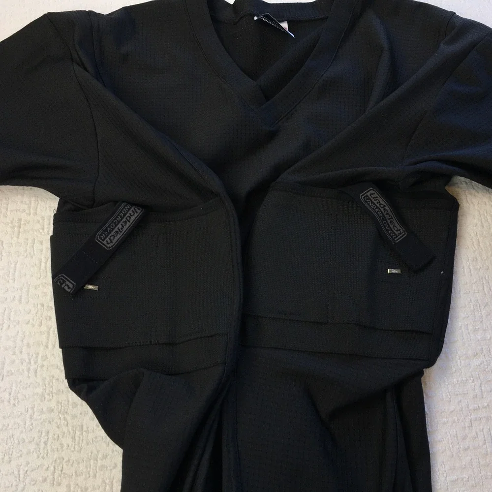 UnderTech UnderCover Mens 3XL Black V-Neck Conceal Carry Holster Shirt Tactical
